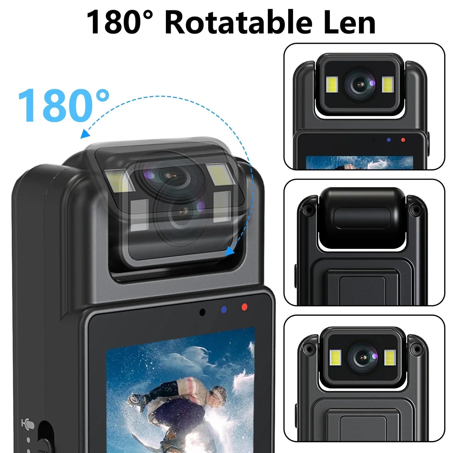 Mini 1080P Body Camera Digital with 64GB Black-2