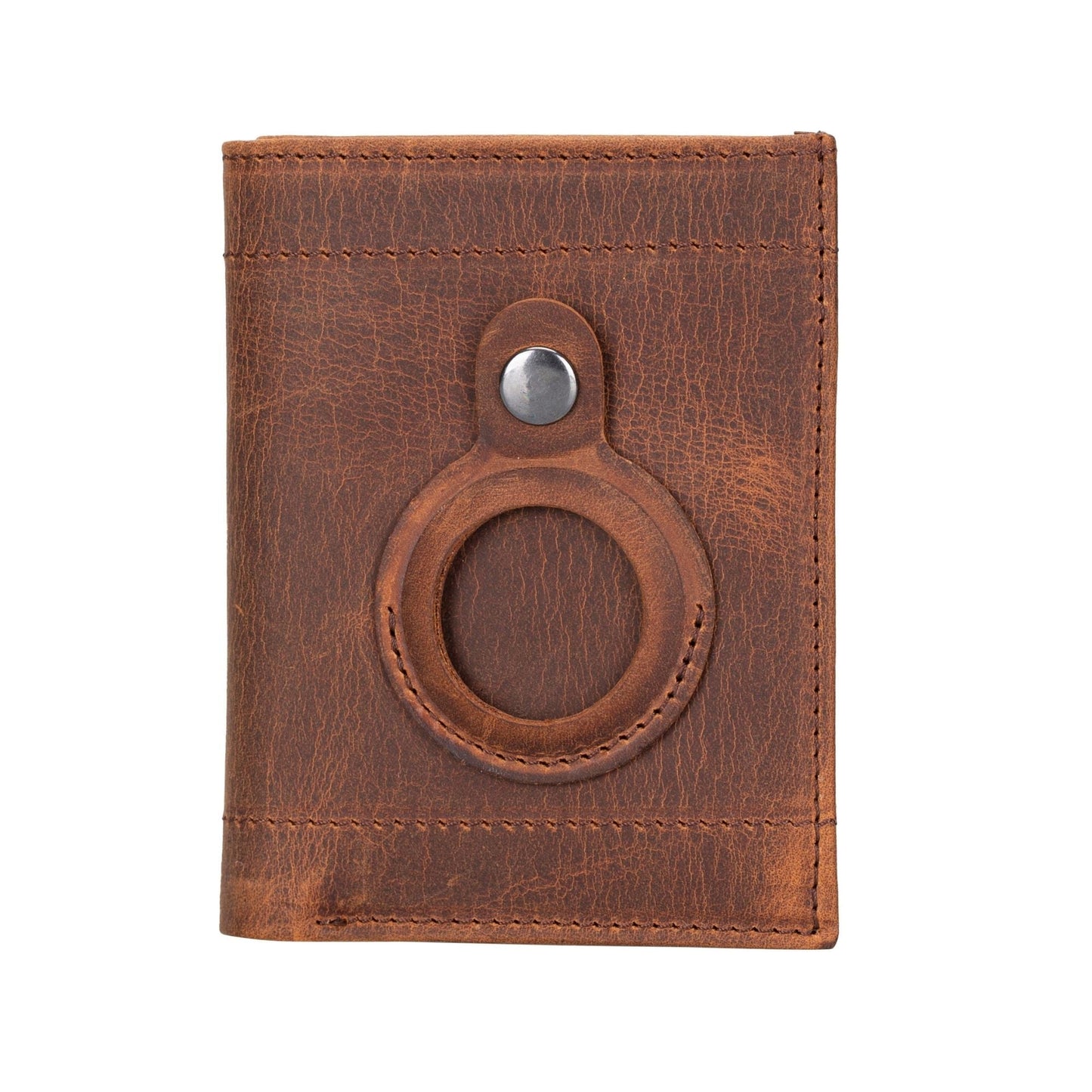 Glendo Apple AirTag Slot Leather Wallet, Handcrafted, Unisex-6
