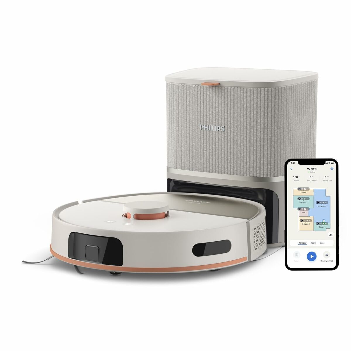 Robot Vacuum Cleaner Philips 4800 mAh-14